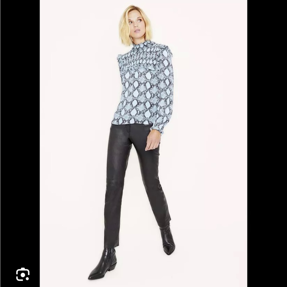 NWOT Rebecca Minkoff Blue multi Sharon blouse